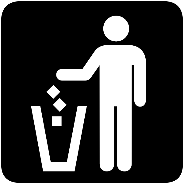 Cute trash bin clipart