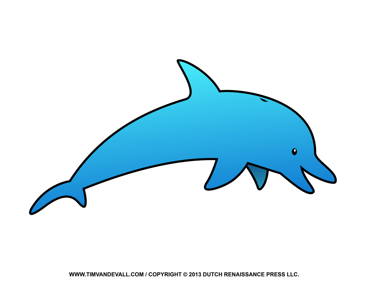 Cartoon dolphin clipart