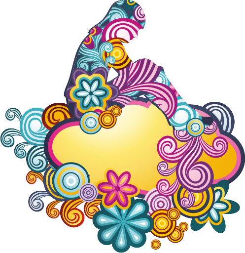Cloud Girl Vector Graphic - DryIcons