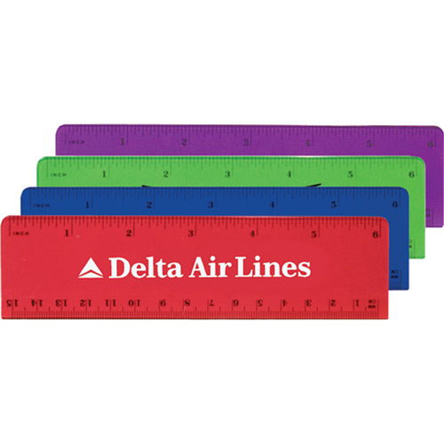 6" Plastic Rulers (Digitally Printed, Front) | Custom Desktop Items
