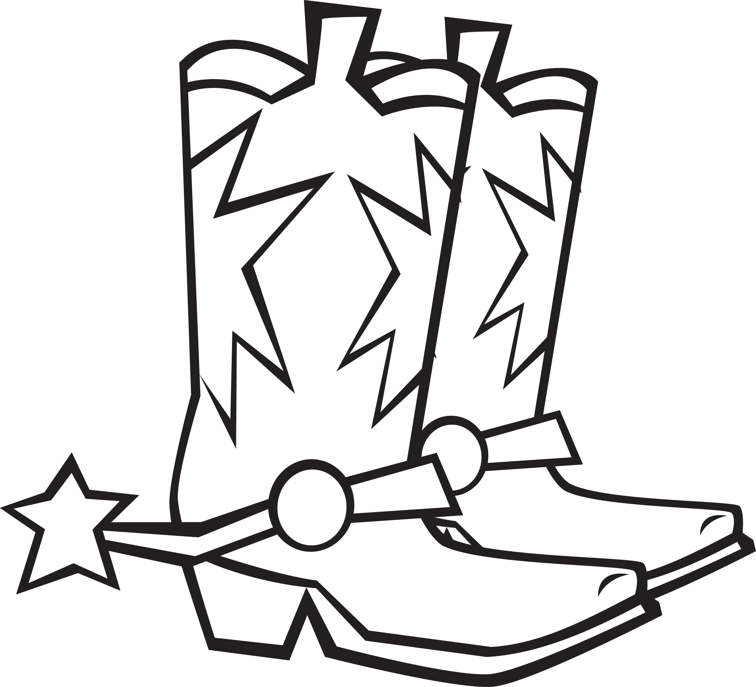 Clipart cowboy boots