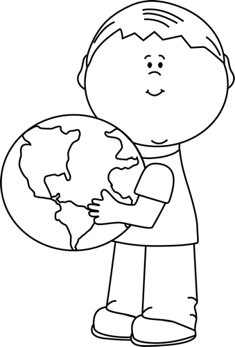 Globe Black And White Outline - Free Clipart Images