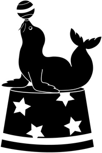black_and_white_circus_animal_ ...