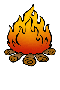 Black And White Campfire Clipart - Free Clipart Images