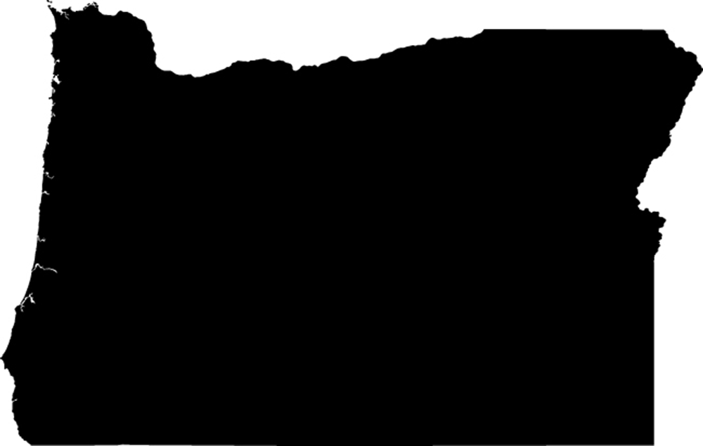 Oregon State Map with cities - blank outline map of Oregon