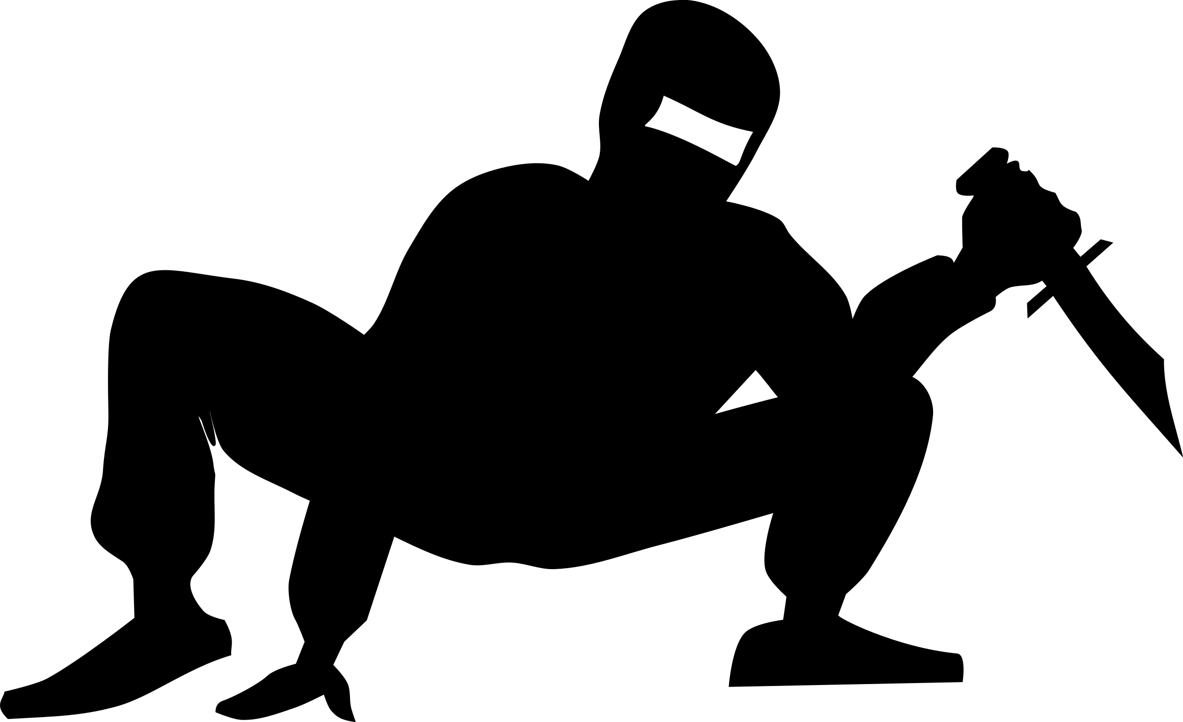 Clipart - Ninja hiding