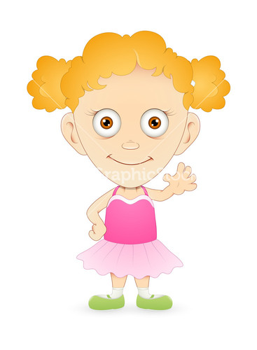 Cute Japanese Girl Cartoon Character