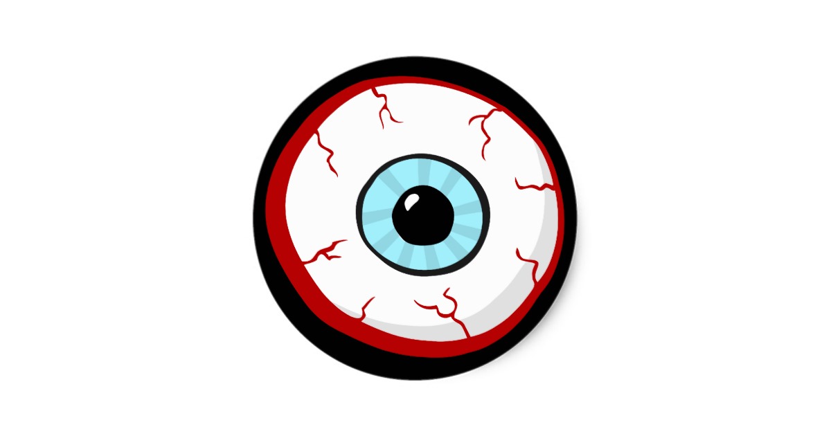 Cartoon Eyes Stickers, Cartoon Eyes Custom Sticker Designs