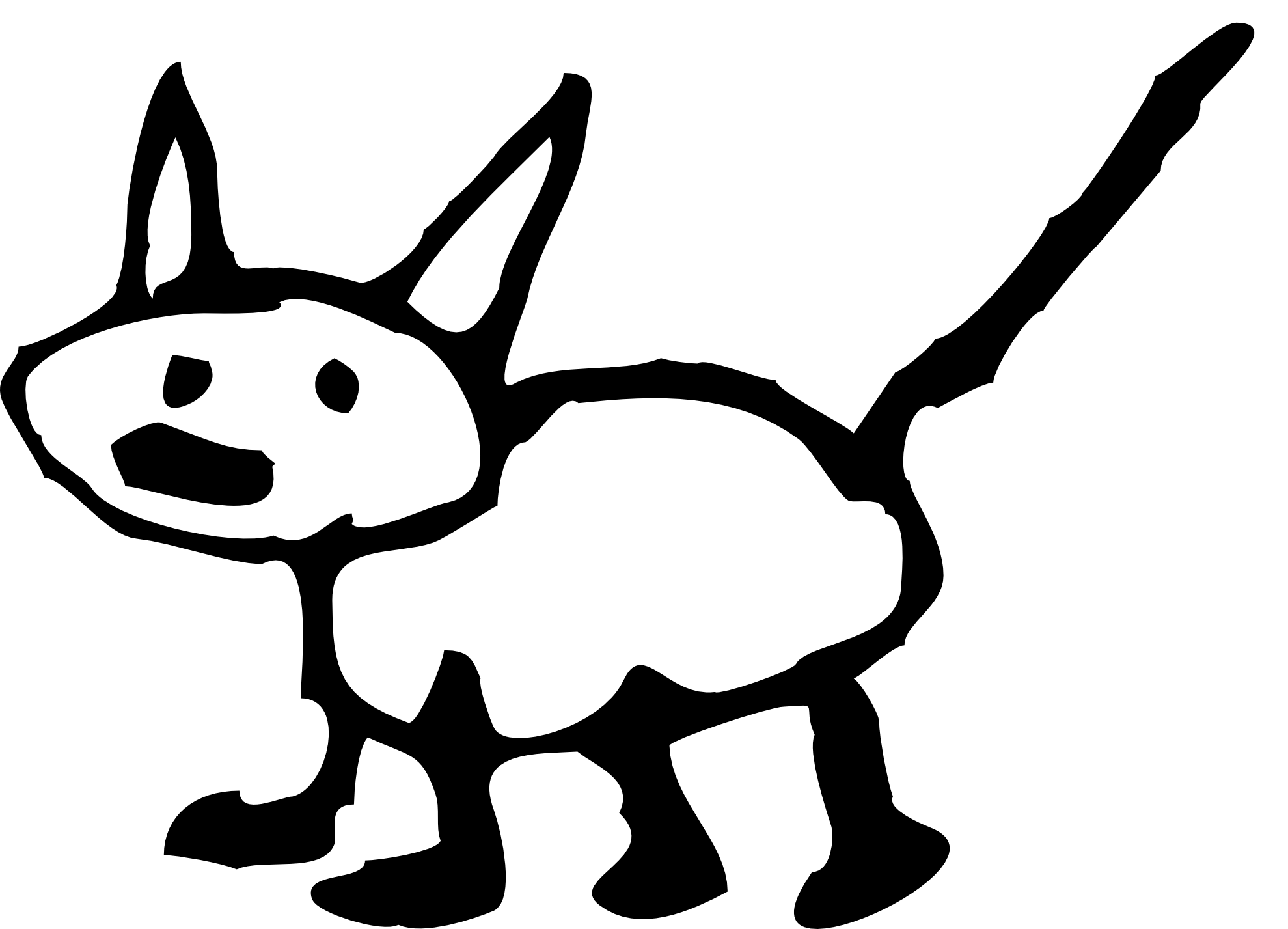 Cat Clip Art Black And White - Free Clipart Images