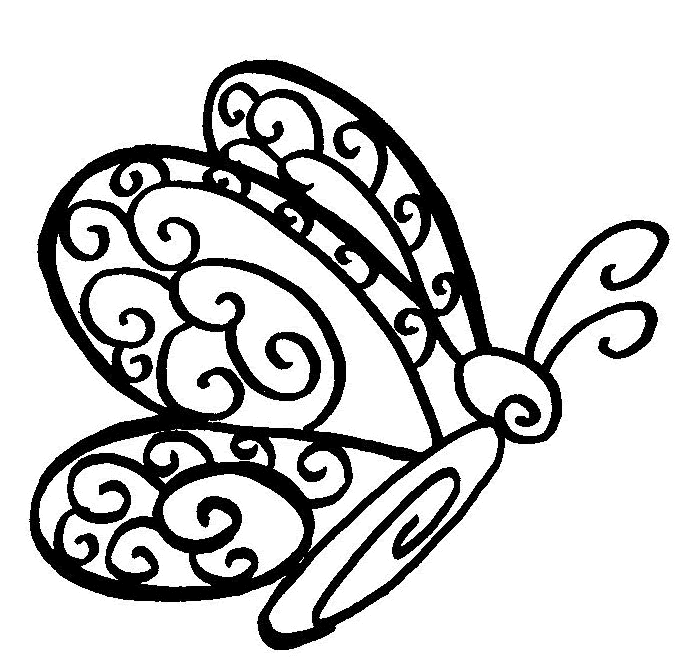 Butterfly In The Flower - Butterfly Coloring Pages : Coloring ...
