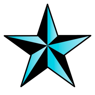 Light Blue Nautical Star Wall Decal by Kowalla