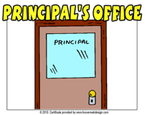 Principal office in school clipart