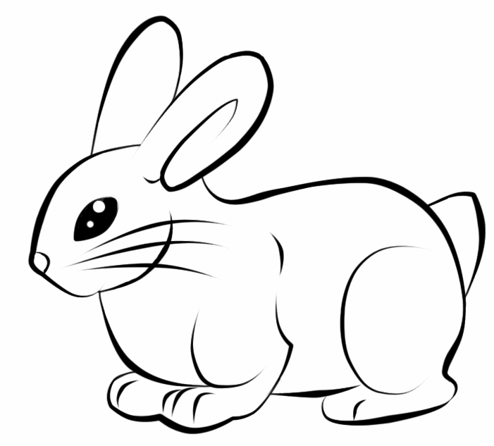 Bunny Line Drawing - ClipArt Best