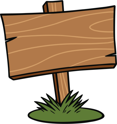 Cartoon Of A Wood Sign Clip Art, Vector Images & Illustrations ...