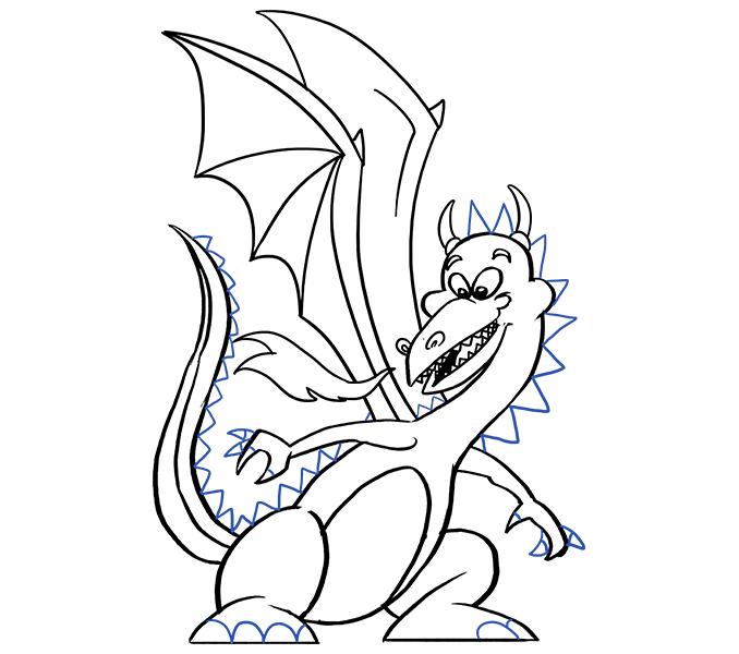 How to Draw a Cartoon Dragon | Easy Drawing Guides