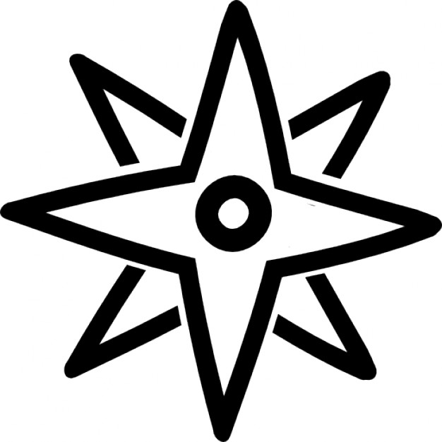 Directions of winds star hand drawn symbol Icons | Free Download