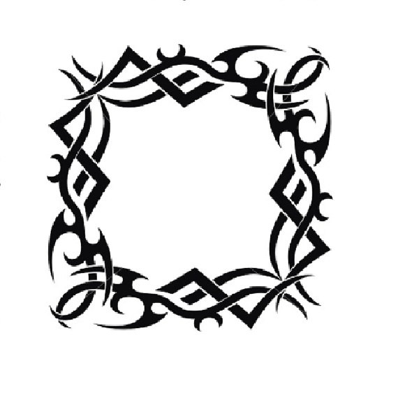 Border Design Black And White Tribal | Free Download Clip Art ...
