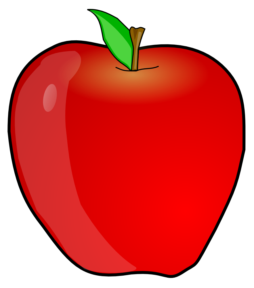 Red Apple Clipart Black Wallpaper - ClipArt Best