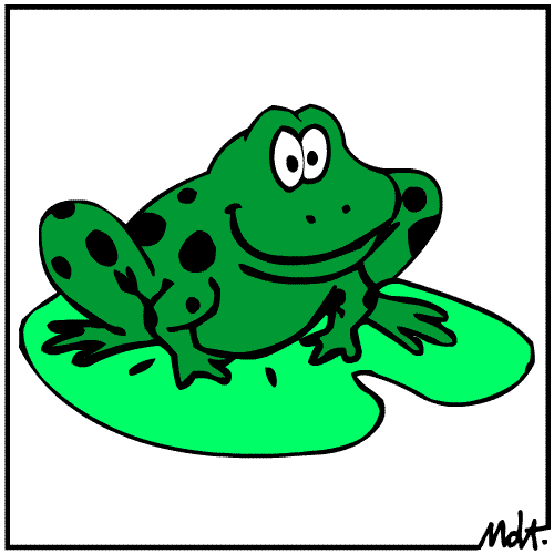 Frog On Lily Pad Clipart