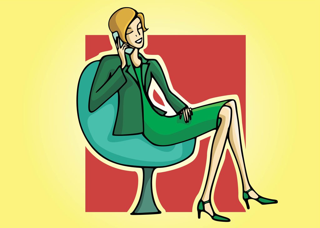Secretary Vector Illustration Vector Art & Graphics | freevector.com