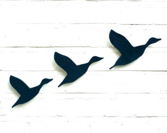 Flying ducks wall art 3D painting Sunshine by PrinceDesignUK