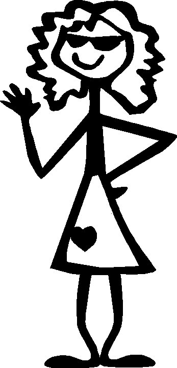 Clipart stick woman