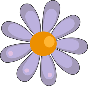 flower funny petals cartoon - vector Clip Art