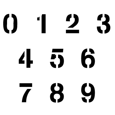 Numbers Stencils - ClipArt Best