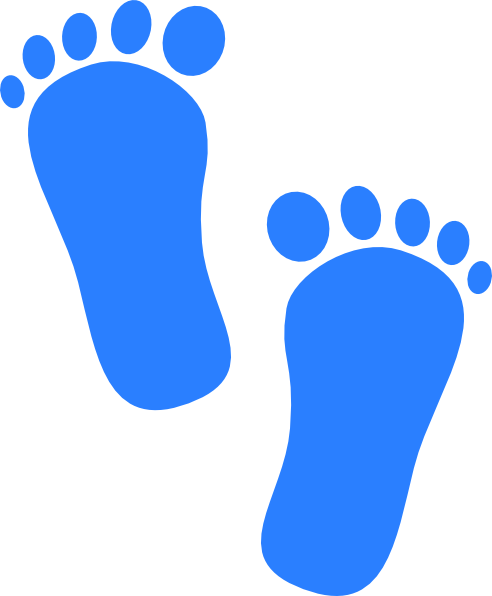 Baby Boy Footprints Clip Art - vector clip art online ...
