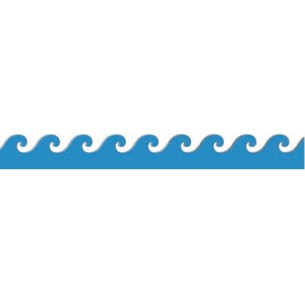 Blue Waves Die-Cut Borders