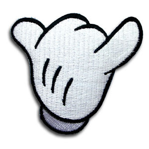 Hang Loose Patch Iron on Kids Mickey Hand Cartoon Motif Disney Toy ...
