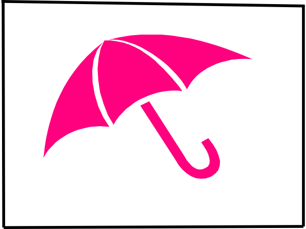 Pink umbrella clipart