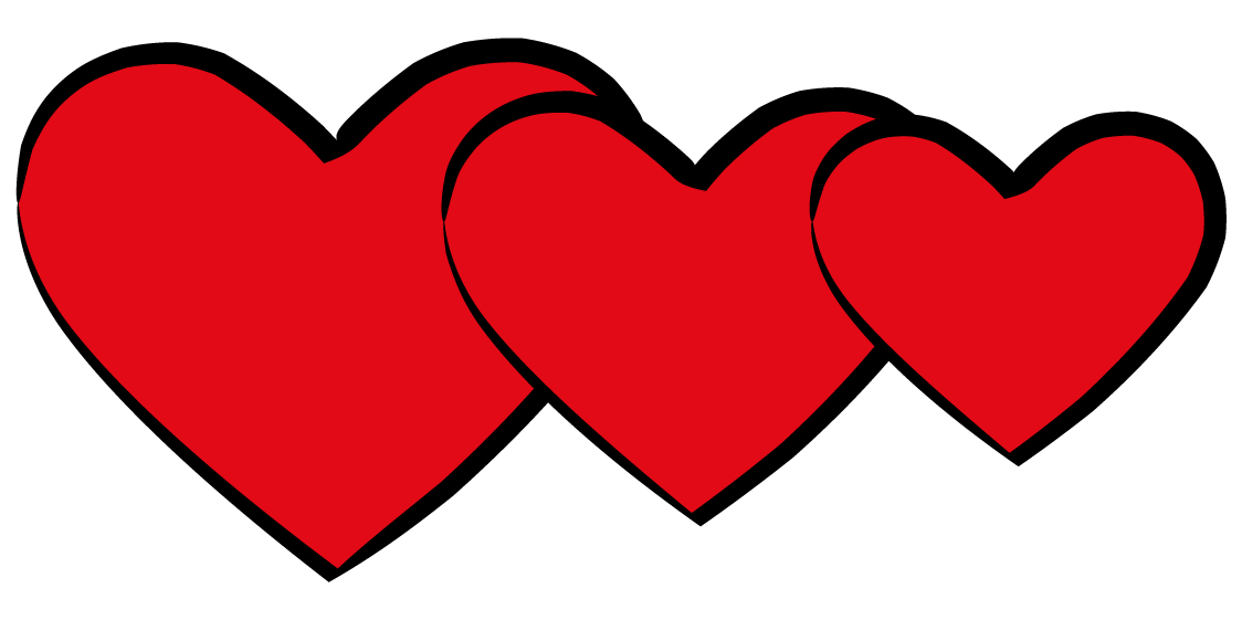 Three heart clipart
