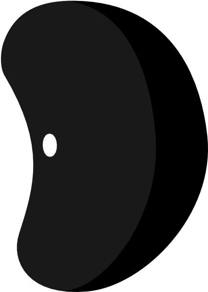 Jelly Bean Black And White Clipart