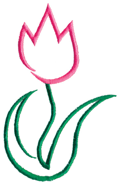 Plants(Grand Slam Designs) Embroidery Design: Tulip Outline from ...
