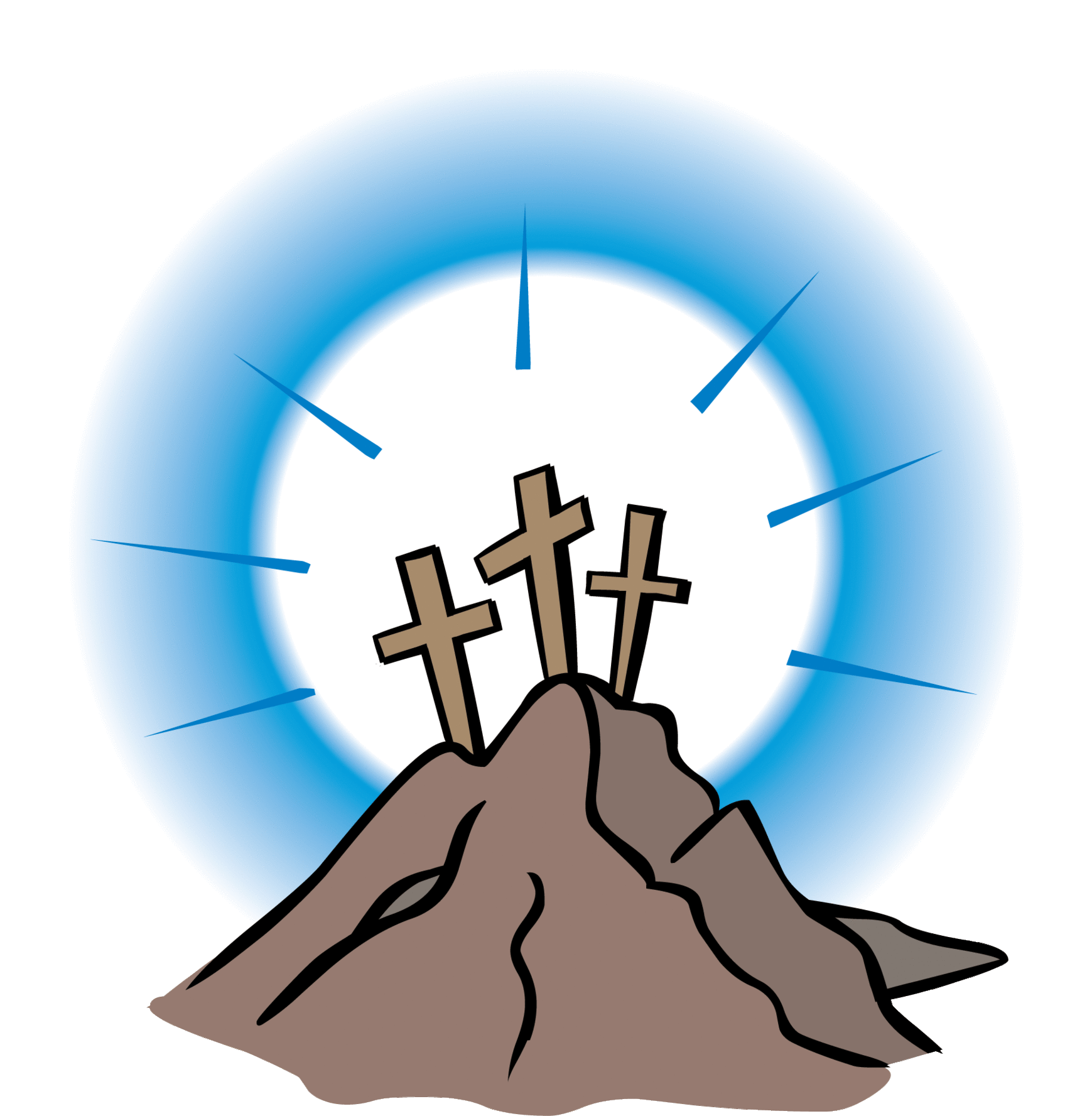 Three crosses clipart free