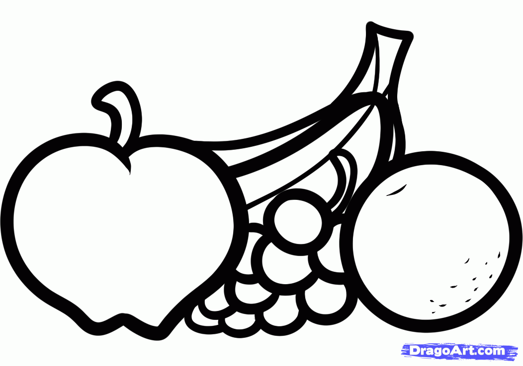 How to Draw Fruit for Kids, Step by Step, Food, Pop Culture, FREE ...