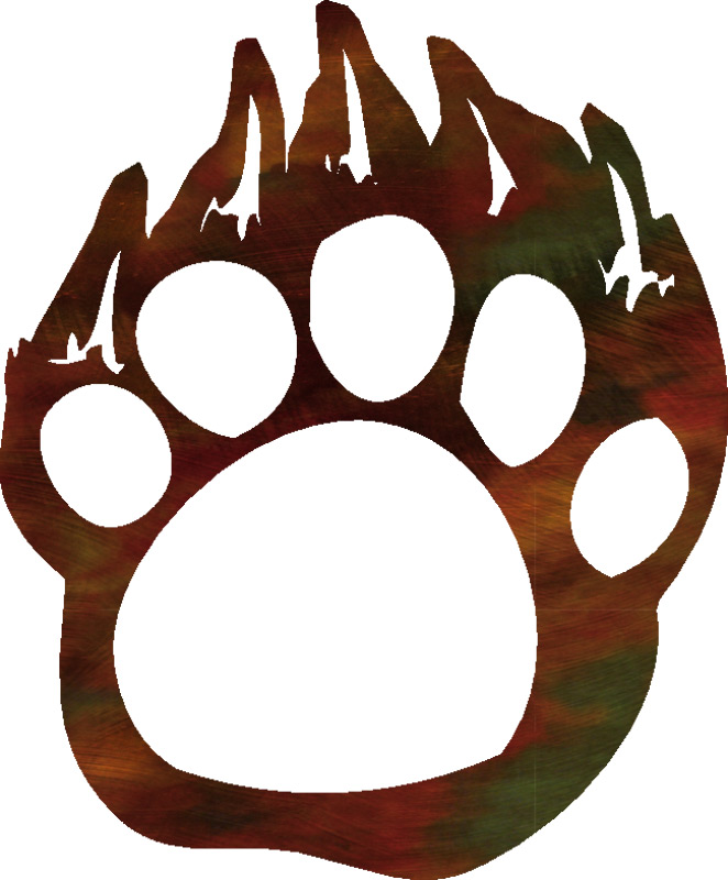 Green bear claw clipart