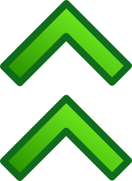Green Up Double Arrows Set Clip Art - vector clip art ...