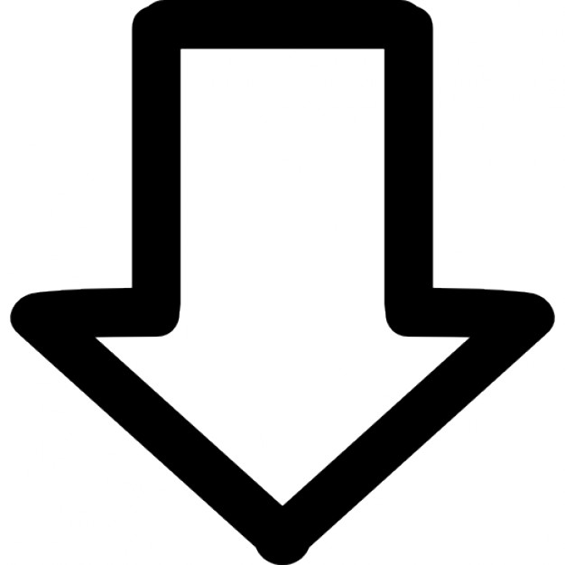 Down arrow hand drawn sign Icons | Free Download