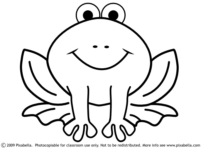 Clipart of frog outline