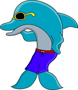 Cartoon dolphin clipart