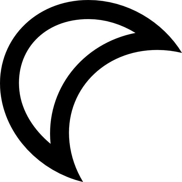 Moon Outline Clip Art - vector clip art online ...