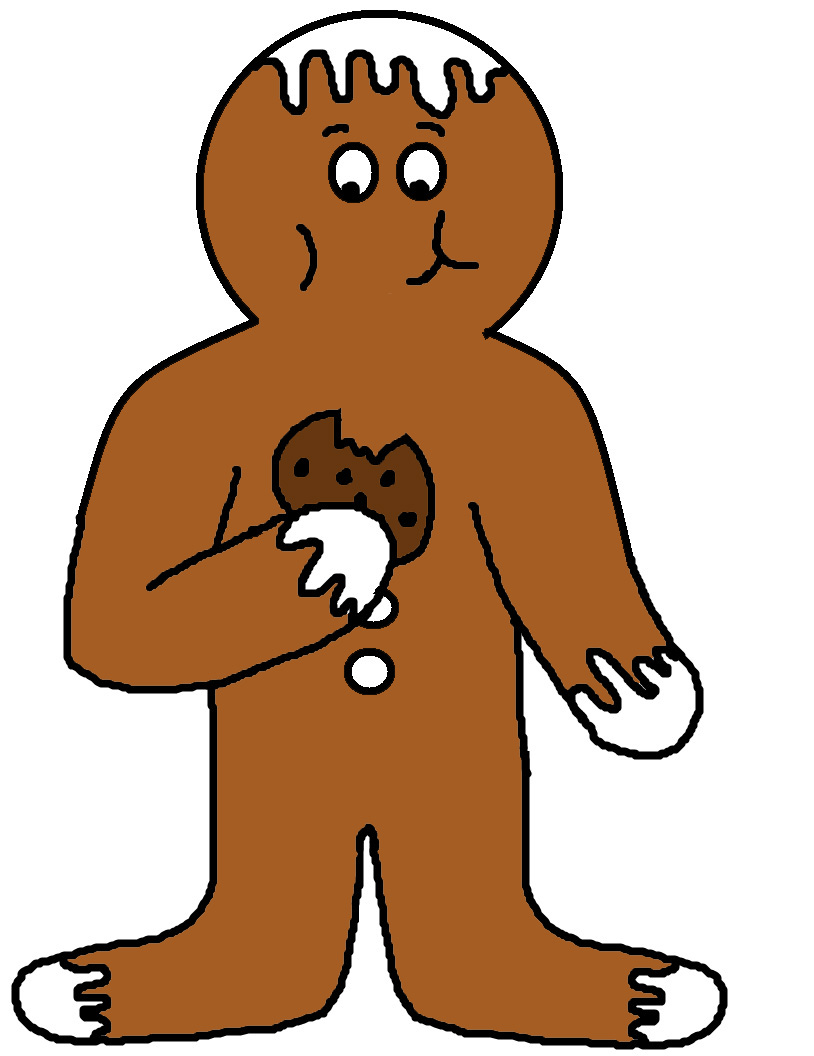 Blue Gingerbread Mans Clipart