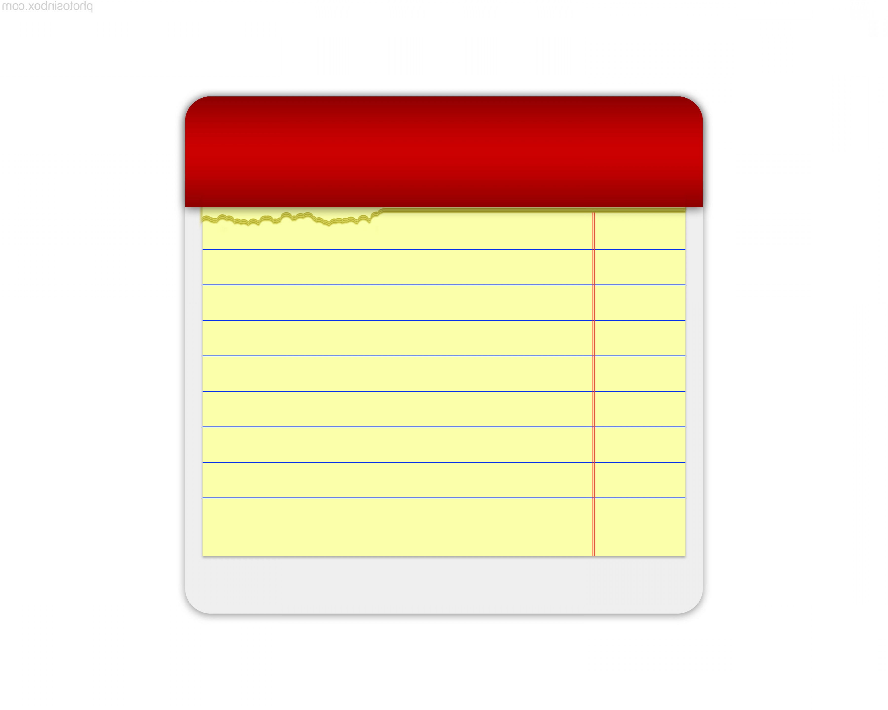 Exclusive Yellow Notebook Paper Clipart Design | ClipArTidy