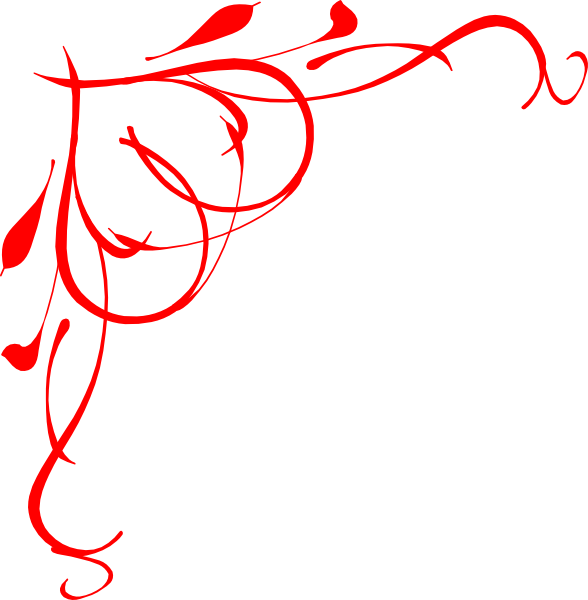 Red corner border clipart