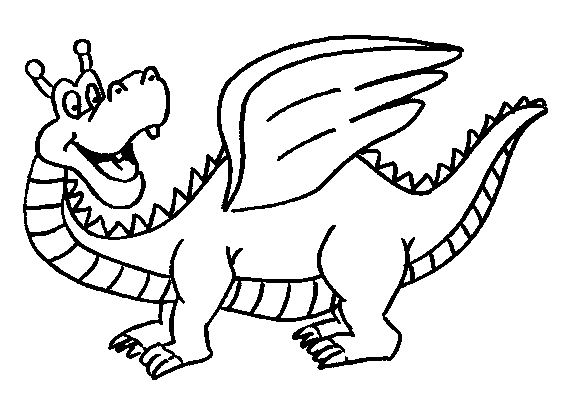 Coloring Dragon Template - ClipArt Best