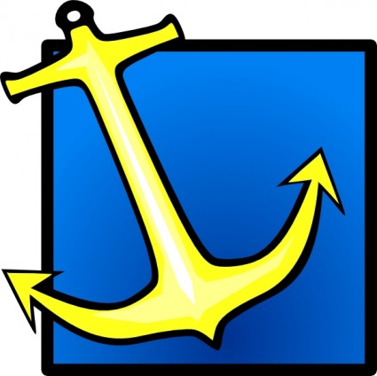 Yellow Anchor Blue Background clip art Vector clip art - Free ...
