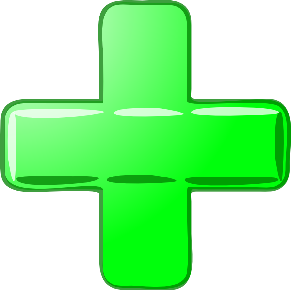 Green-plus/minus Clip Art - vector clip art online ...