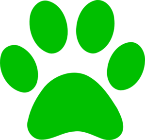 Green Paw Print clip art - vector clip art online, royalty free ...